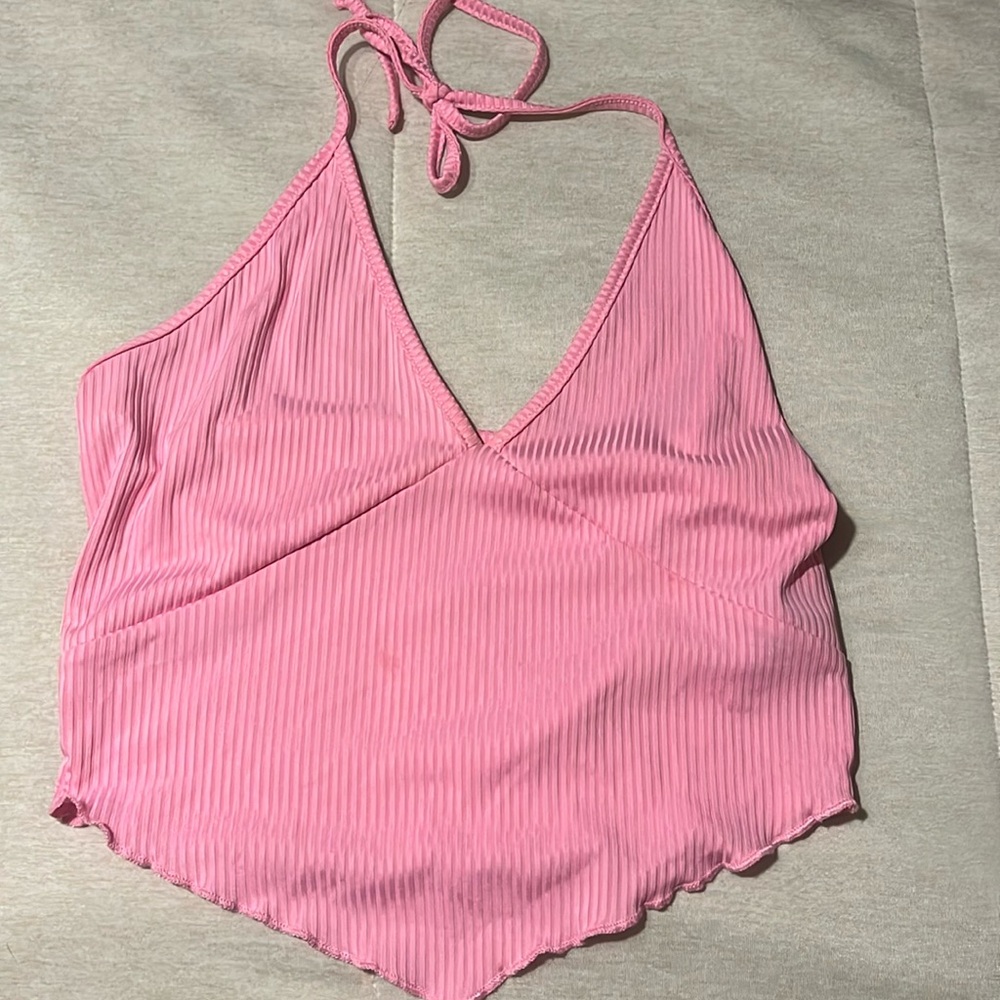Medium pink halter top